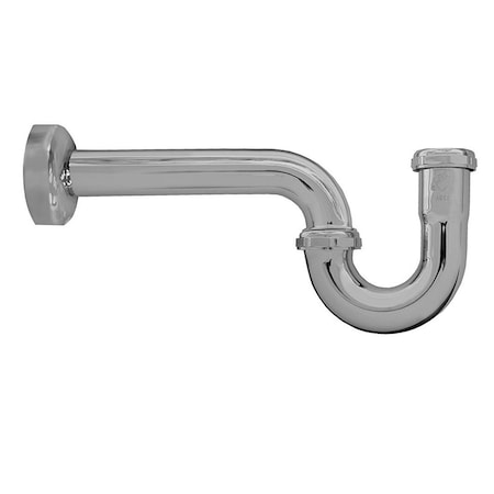 Jones Stephens 1-1/2in. Chrome Plated Brass P-Trap with Box Escutcheon Less Cleanout 20 Gauge P38005B